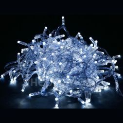 Гирлянда &amp;quot;Нить&amp;quot; 10м 100LED бел. IP44 провод прозр. 230В с контроллером 8 режимов IEK LGDU111-2-100-10-T-S-44