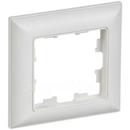 Рамка 1-м BRITE РУ-1-БрАБ арктич. бел./бел. IEK BR-M12-12-K91