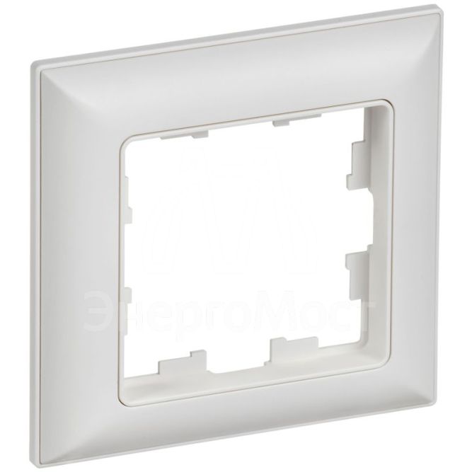 Рамка 1-м BRITE РУ-1-БрАБ арктич. бел./бел. IEK BR-M12-12-K91
