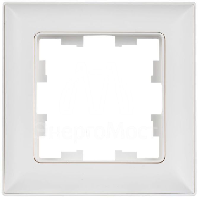 Рамка 1-м BRITE РУ-1-БрАБ арктич. бел./бел. IEK BR-M12-12-K91