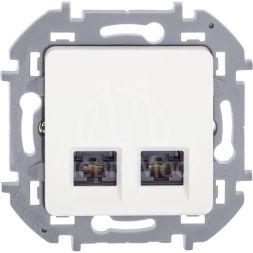 Розетка компьютерная 2-м Inspiria RJ45 кат.5E UTP бел. Leg 673835