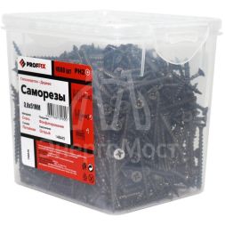 Саморез гипсокартон-дерево 3.8х51 усиленный (TWN) (уп.600шт) контейнер Proffix 146443