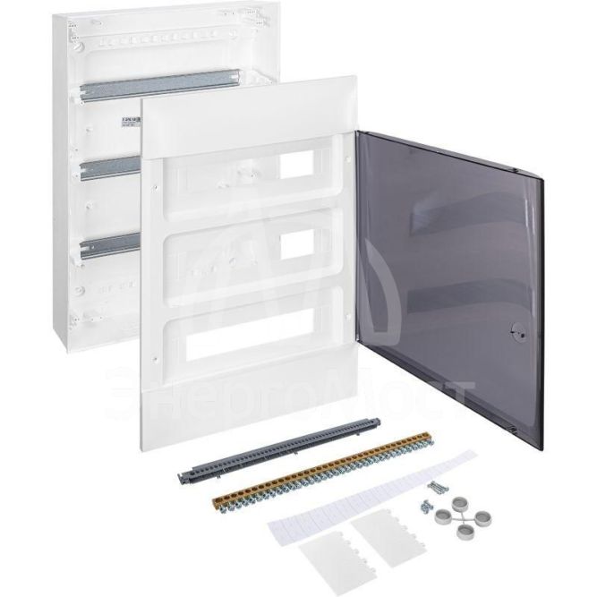 Щиток пластиковый навесной Practibox S 3х18 дым. дверь Leg 137618