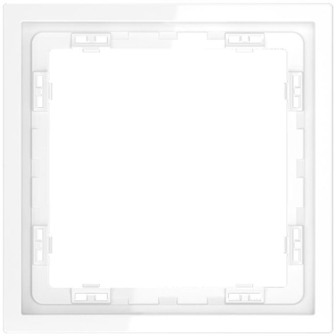 Рамка 1-м S70 пластик. бел. глянцевый Voltum VLS100101