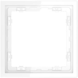 Рамка 1-м S70 пластик. бел. глянцевый Voltum VLS100101