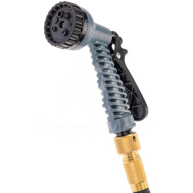 Набор поливочный растягивающийся шланг 20м пистолет 7 режимов соединитель латунь ЧЕТЫРЕ СЕЗОНА 62-0319-F