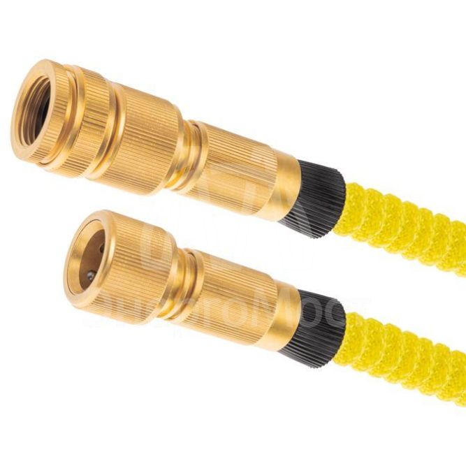 Набор поливочный растягивающийся шланг 20м пистолет 7 режимов соединитель латунь ЧЕТЫРЕ СЕЗОНА 62-0319-F