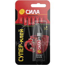 Супер-клей сверхпрочный 3г BL-1 SBL1-3 блист. СИЛА C0039198