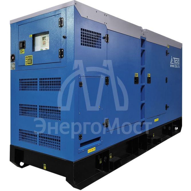 Дизельный генератор ТСС ЭД-200-Т400 с АВР в шумозащитном кожухе на прицепе
