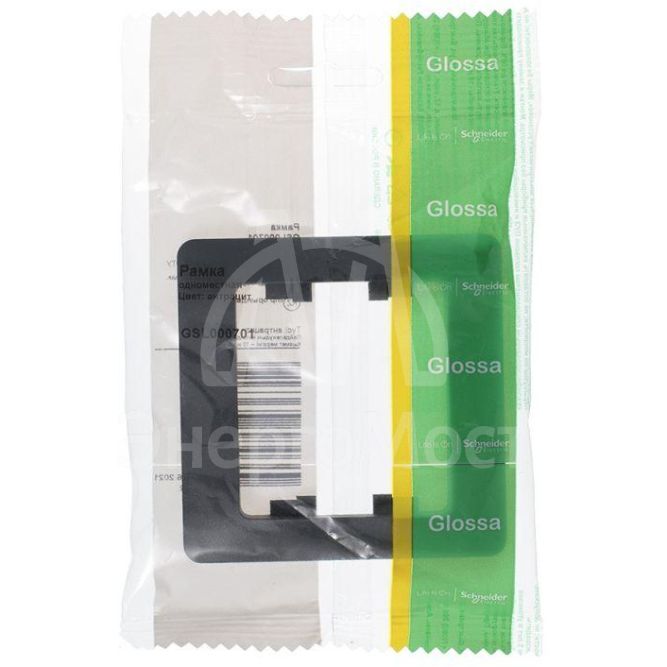 Рамка 1-м Glossa антрацит SE GSL000701