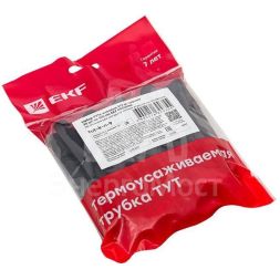 Набор трубок термоусадочных ТУТк клеевые 9/3 нг черн. по 100мм (уп.20шт) PROxima EKF tut-k-n-9