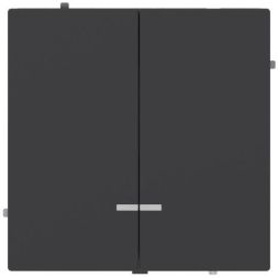 Выключатель 2-кл. KANT с подсветкой черн. уголь DKC 7012134