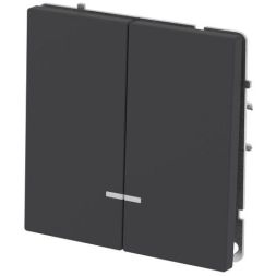 Выключатель 2-кл. KANT с подсветкой черн. уголь DKC 7012134