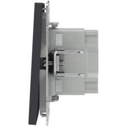 Выключатель 2-кл. KANT с подсветкой черн. уголь DKC 7012134