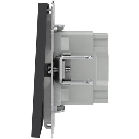 Выключатель 2-кл. KANT с подсветкой черн. уголь DKC 7012134