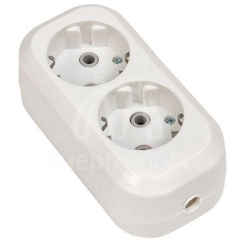 Колодка удлинителя 2-м с заземл. 16А Эксперт 3.5кВт EKF AKB16-2