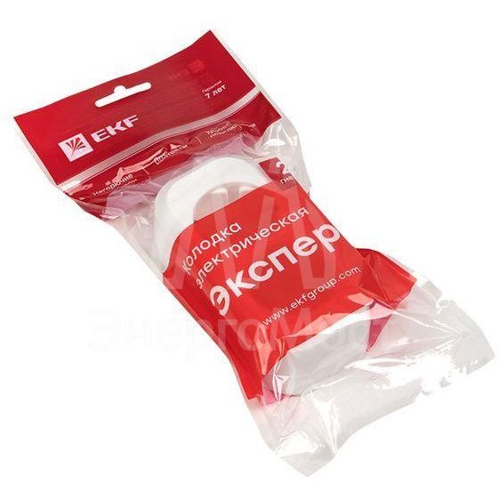 Колодка удлинителя 2-м с заземл. 16А Эксперт 3.5кВт EKF AKB16-2