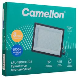 Прожектор LFL-15003 C02 (LED SMD 150Вт 15000лм 230В 6500К 300х252х34) черн. Camelion 16329