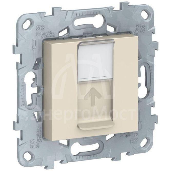 Механизм розетки компьютерная UNICA NEW RJ45 одиноч. кат.5е UTP беж. SchE NU541144