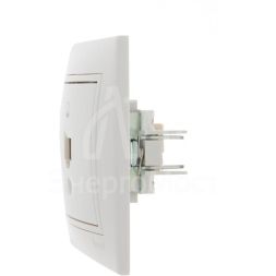 Розетка компьютерная 1-м СП Мира RJ45 бел./бел. LEZARD 701-0202-139