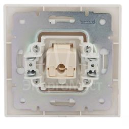 Розетка компьютерная 1-м СП Мира RJ45 бел./бел. LEZARD 701-0202-139