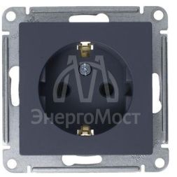 Механизм розетки 1-м СП AtlasDesign 16А с заземл. защ. шторки грифель SchE ATN000745