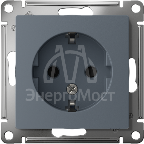 Механизм розетки 1-м СП AtlasDesign 16А с заземл. защ. шторки грифель SchE ATN000745