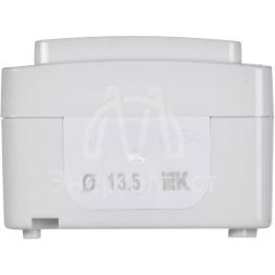 Розетка 1-м ОП Гермес Plus РСб20-3-ГПБб с защ. крышкой с заземл. IP54 бел. IEK ERMP12-K01-16-54-EC