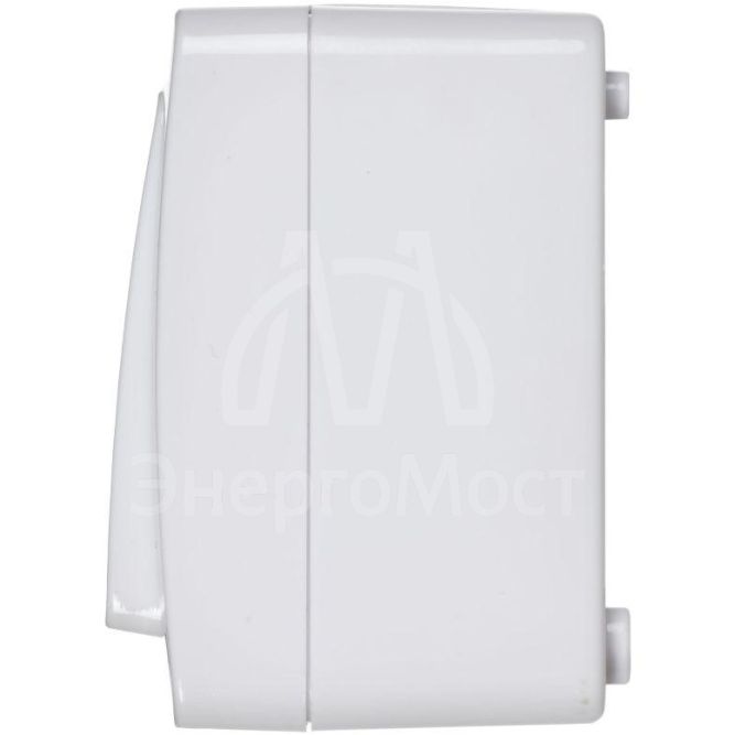 Розетка 1-м ОП Гермес Plus РСб20-3-ГПБб с защ. крышкой с заземл. IP54 бел. IEK ERMP12-K01-16-54-EC