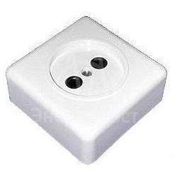 Розетка 1-м ОП 16А IP20 без заземл. бел. БЕЛТИЗ РА16-008