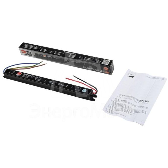 Драйвер BSPS 12В 3.3A=40Вт влагозащ. IP67 JazzWay 3329266A