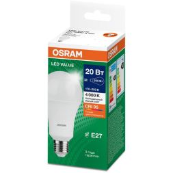 Лампа светодиодная LED G4 Value LVCLA200 20W/940 CRI95 20Вт 4000К 2000лм грушевидная матов. E27 170-250В OSRAM 4058075579323