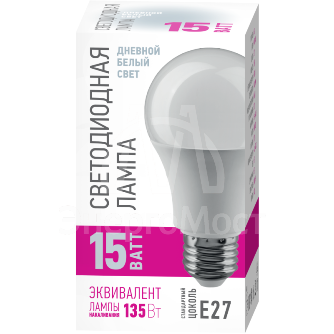 Лампа светодиодная 90 116 OLL-A60-15-230-6.5K-E27-PROMO ОНЛАЙТ 90116