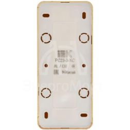 Розетка 3-м ОП GLORY РС23-3-ХС 16А с заземл. сосна IEK ERH31-K34-16