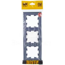 Рамка 3-м BRITE РУ-3-БрМ маренго IEK BR-M32-K35