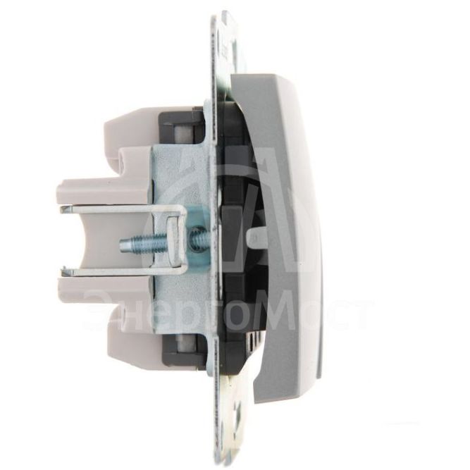 Механизм выключателя 2-кл. 1п СП Karina 10А IP20 мат. серебр. LEZARD 707-4388-101