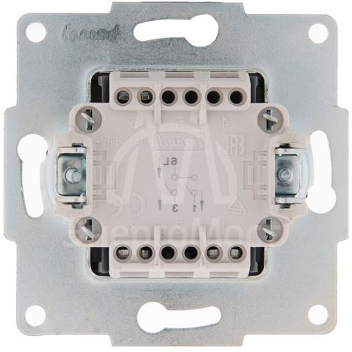 Механизм выключателя 2-кл. 1п СП Karina 10А IP20 мат. серебр. LEZARD 707-4388-101