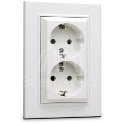 Розетка 2-я с/з СП Karea 16А IP20 бел. Makel 56001082