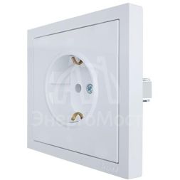 Розетка 1-мест. с защитн.шторк. СП ZIMA IP20 16А ПБТ безвинт. зажим бел. LEZARD 704-0288-124BQC