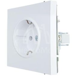 Розетка 1-мест. с защитн.шторк. СП ZIMA IP20 16А ПБТ безвинт. зажим бел. LEZARD 704-0288-124BQC