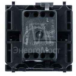 Механизм выключателя 1-кл. 1п 2мод. СП Zenit 16А IP20 с клавишей серебр. ABB 2CLA220100N1301