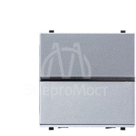 Механизм выключателя 1-кл. 1п 2мод. СП Zenit 16А IP20 с клавишей серебр. ABB 2CLA220100N1301