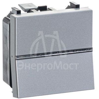 Механизм выключателя 1-кл. 1п 2мод. СП Zenit 16А IP20 с клавишей серебр. ABB 2CLA220100N1301