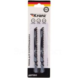 Пилка для электролобзика по дереву T144DP 100мм 6 зубьев на дюйм 8-60мм (уп.2шт) Kranz KR-92-0317