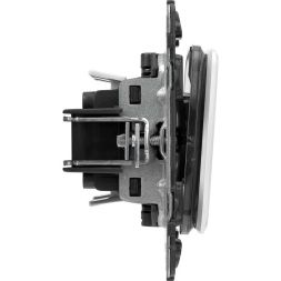 Механизм переключателя 2-кл. СП Valena Allure 10А IP20 250В с лиц. панелью безвинт. зажимы бел. Leg 752708