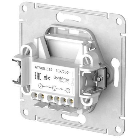Выключатель 2-кл. AtlasDesign (сх. 5) 10AX быстрозажим. клем. механизм сталь SE ATN000951S