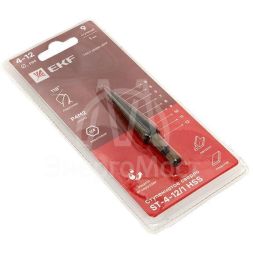 Сверло ступенчатое ST-4-12/1 HSS 9 ступ. EKF ST-4-12/1