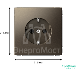 Розетка ArtGallery 16А с заземл. быстрозажим. клем. механизм мокко SE GAL000643S