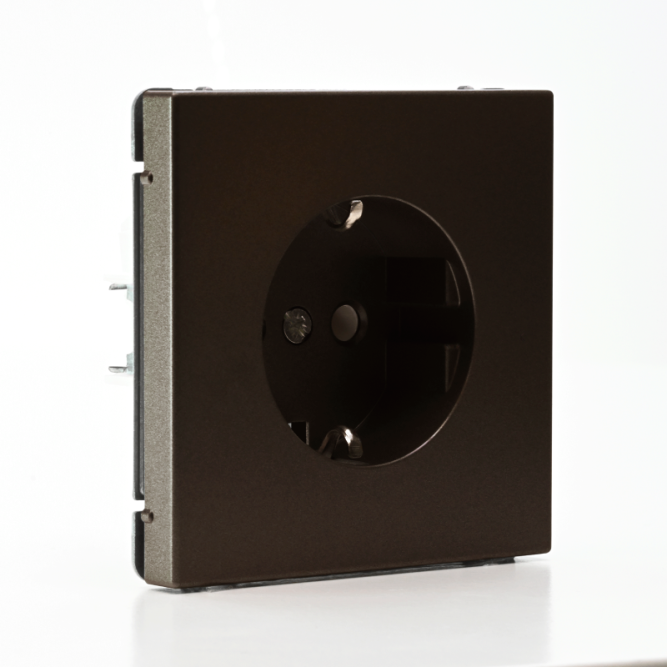 Розетка ArtGallery 16А с заземл. быстрозажим. клем. механизм мокко SE GAL000643S