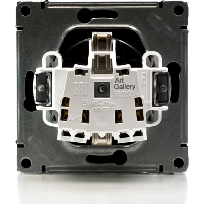Розетка ArtGallery 16А с заземл. быстрозажим. клем. механизм мокко SE GAL000643S